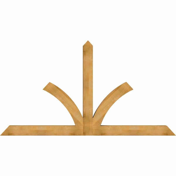 Ekena Millwork Richland Rough Sawn Timber Gable Bracket, Western Red Cedar, 108"W x 58"H x 6"D x 6"F, 13/12 Pitch GBW108X58X0606RIC00RWR - main